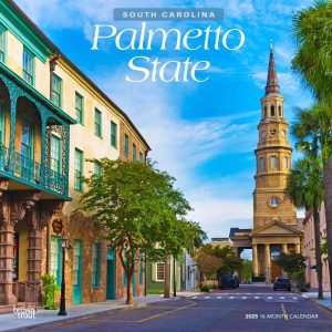 Palmetto State | South Carolina Places | 2025 12 x 24 Inch Monthly Square Wall Calendar | Plastic-Free | BrownTrout | USA United States of America Southeast State Nature