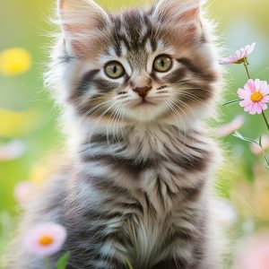 Pocket Calendar 2025-2026: Two-Year Monthly Planner for Purse with Inspirational Quotes | 24 Month Small Organizer January 2025-December 2026 | Cute Norwegian Forest Kitten Cover