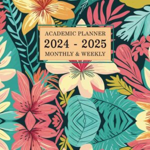 Academic Planner 2024-2025 Monthly & Weekly: June 2024 to July 2025 Two year Agenda with Holidays and Inspirational Quotes floral Cover large ... Schedule 8.5x11 Very simple for easy planning
