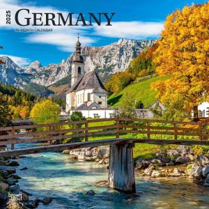 Germany | 2025 12 x 24 Inch Monthly Square Wall Calendar | Plastic-Free | BrownTrout | Travel Europe Berlin Munich
