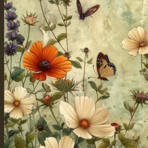 Pocket Calendar 2025-2026 for Purse: Small 2 Year Monthly Planner from January 2025 to December 2026 with Holidays, Butterfly and Flower Cover.