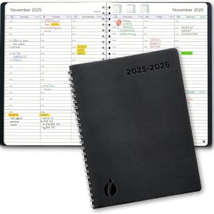 Academic Planner 2025-2026 - Hourly 2025-2026 Planner Weekly and Monthly - Appointment Book with Flexible Cover, Twin-Wire Binding - Simple Design for Productivity. June 2025 - July 2026. 6.5 x 8.5