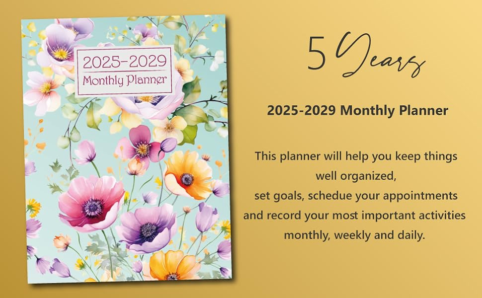 Monthly Planner 2025-2029