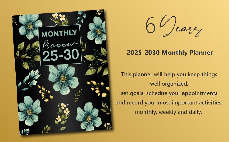 Monthly Planner 2025-2030