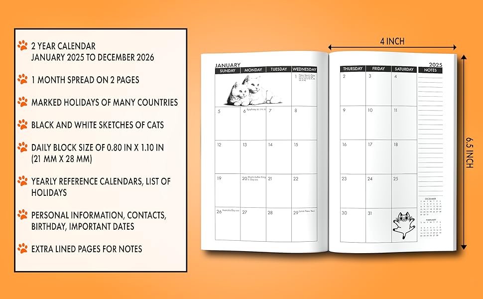 Calendar interior and description