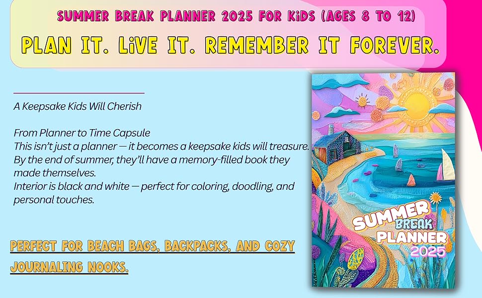 Cover Summer Break Planner 2025