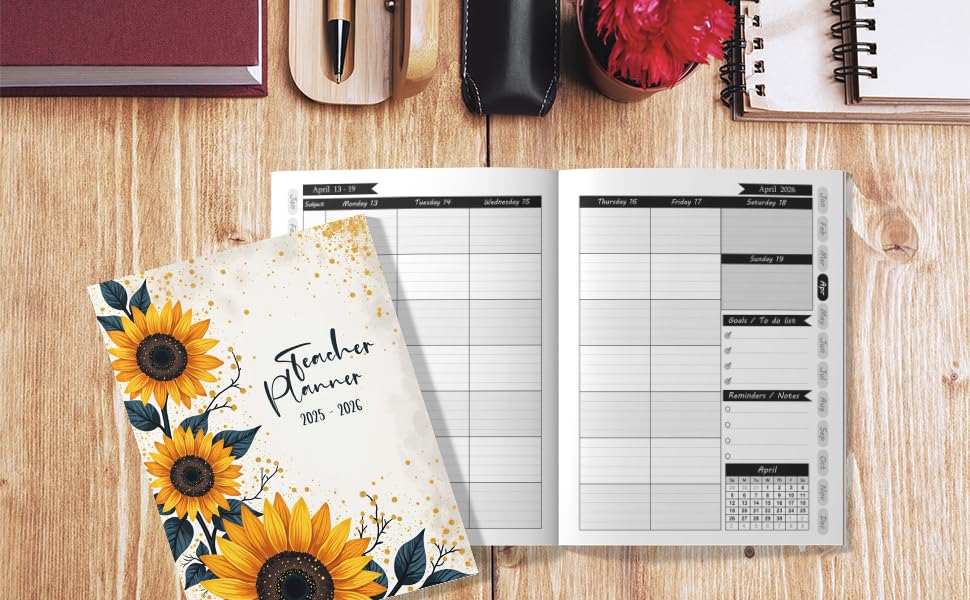 Teacher Planner 2025-2026, Academic Year Organizer, Teachers Record Book . A4 Lesson Plan Book 