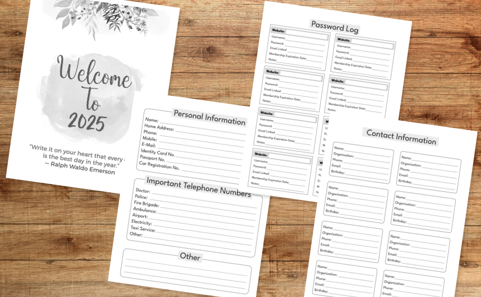 5 year calendar 2025-2029 monthly planner 5 years 2025 8.5 x 11 five calendars inspirational quotes