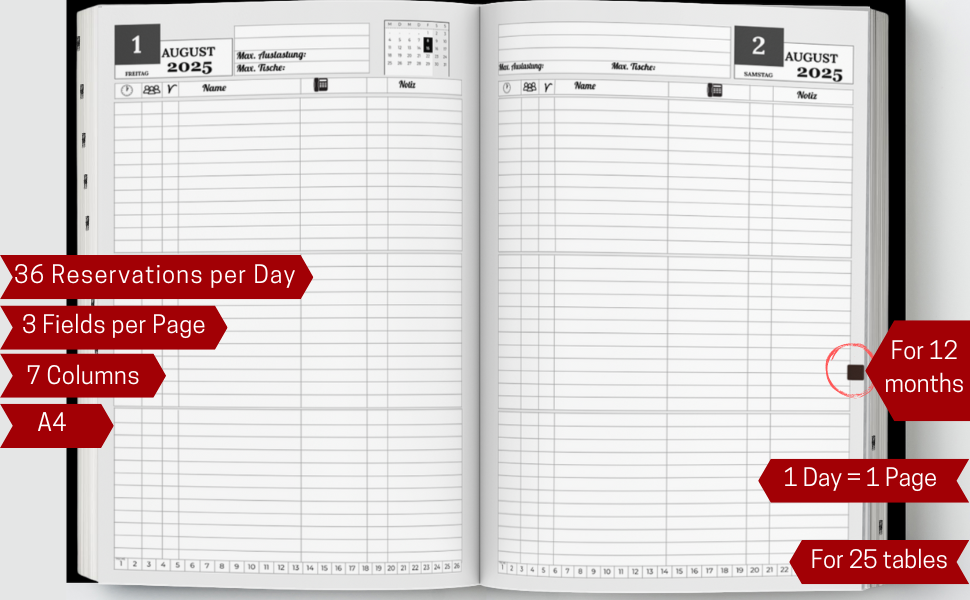 reservation book for restaurant 2025