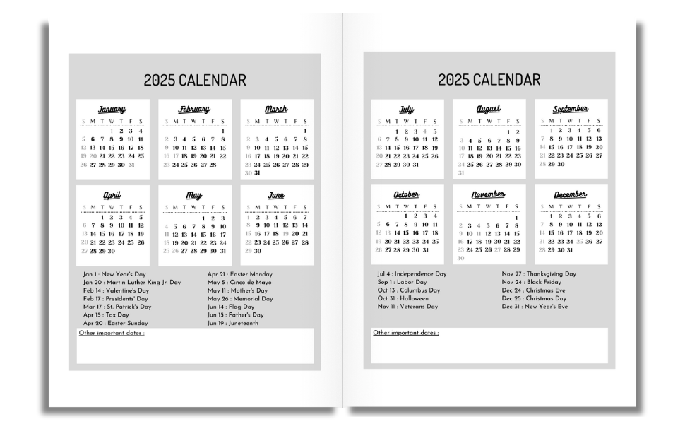 5x7 planner 2025-2026 daily weekly and monthly