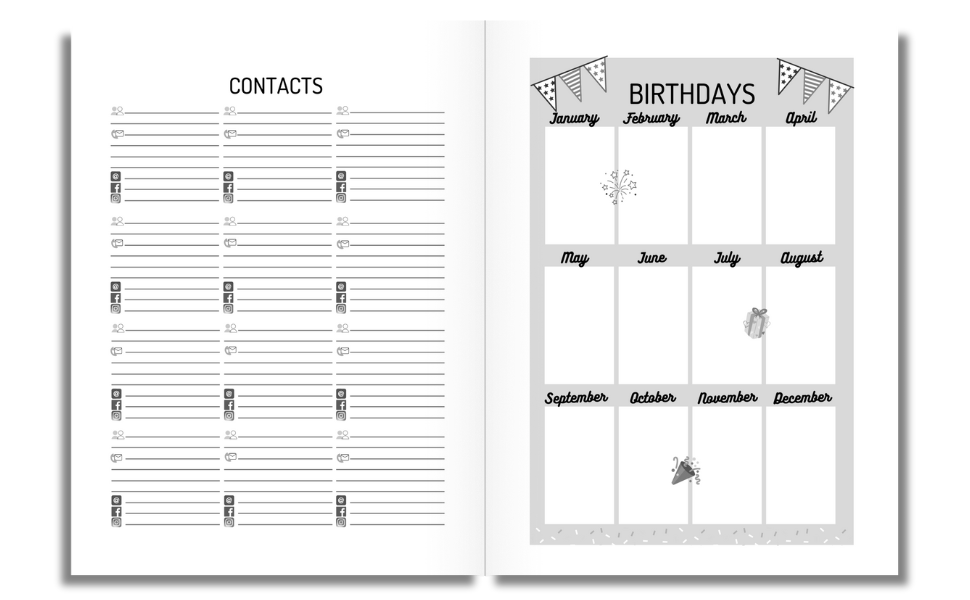 2 year monthly planner 2025-2026 5x7
