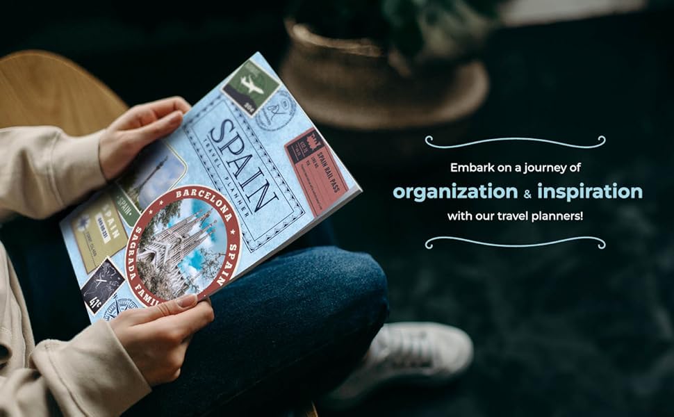 Gifts For Trip To Spain, Sagrada Familia, travel planner notebook for Spain Trip