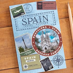 Spain Trip Travel Book - Planner and Journal with Prompts