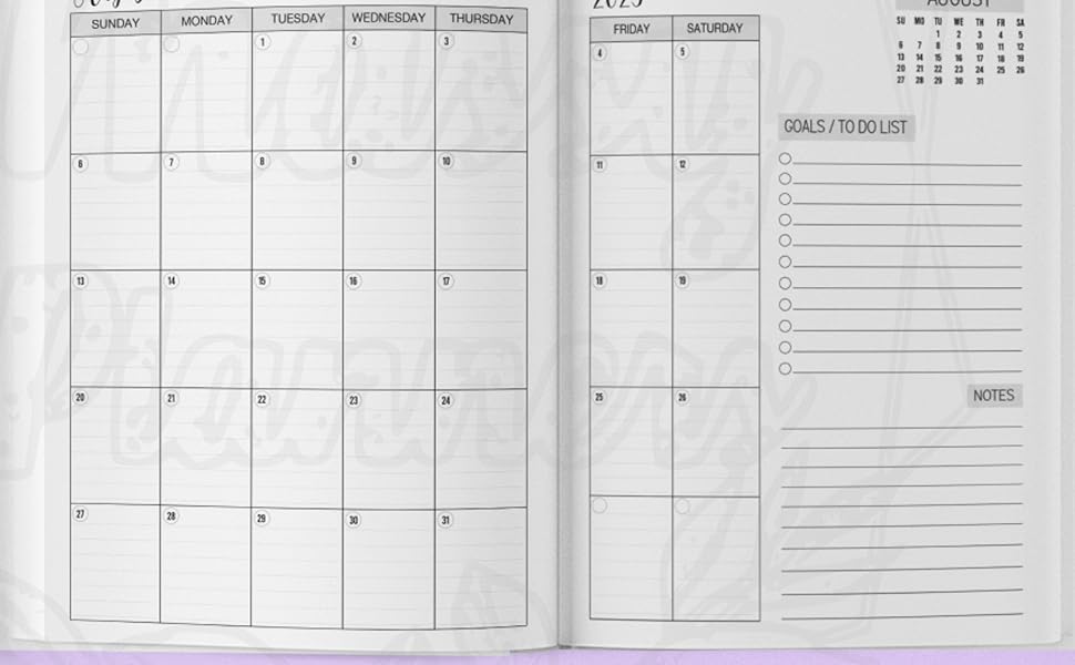 August teaching planner