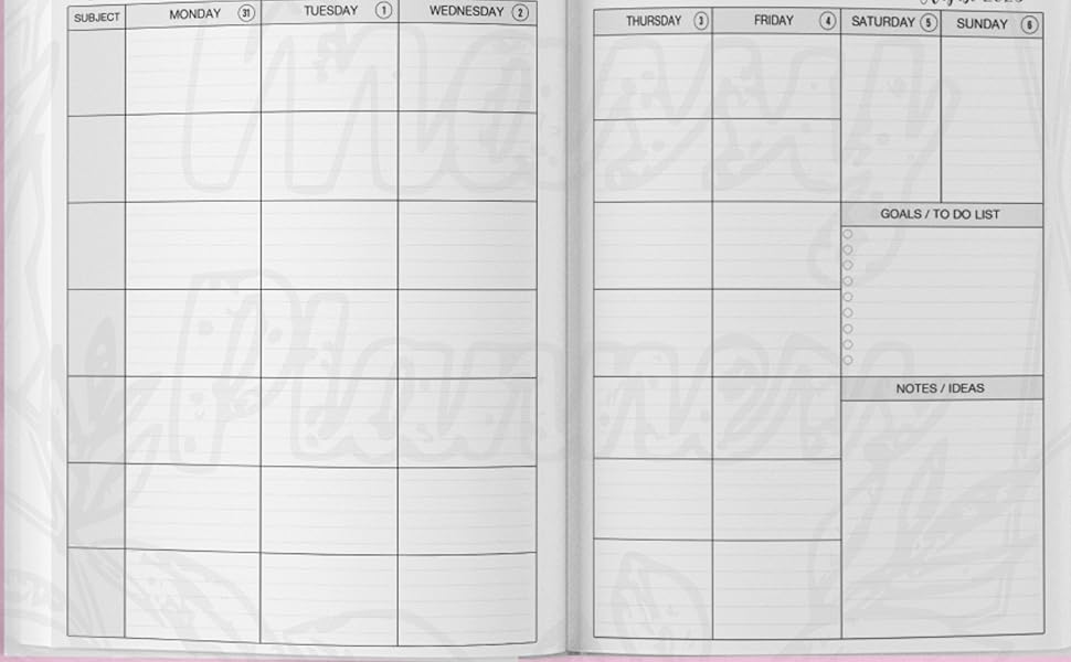 Weekly Teaching Planner