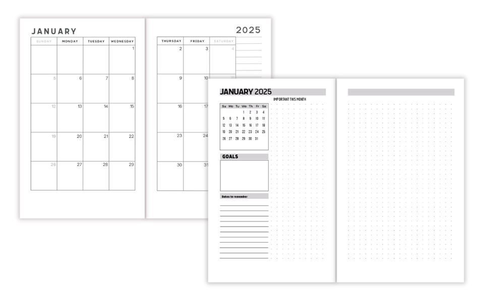 Monthly Planner 2025-2026
