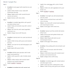 Week 1 Sample Plan