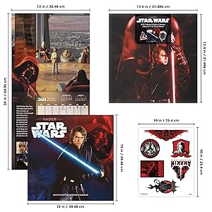 wall calendar 2024-2025 gifts for men women posters room decor gift set