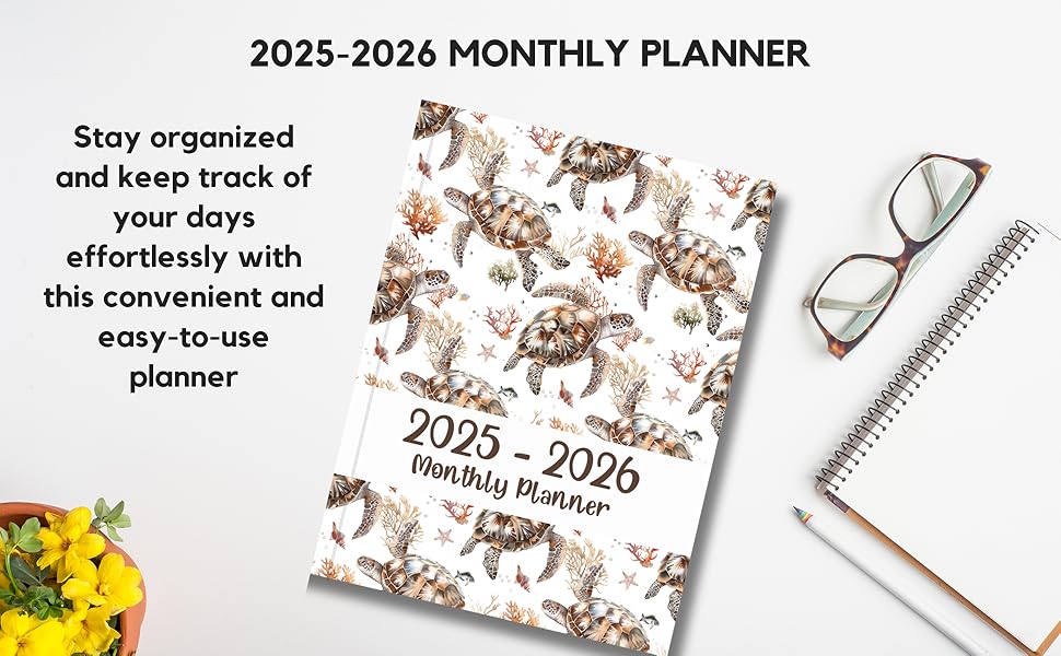 Turtle 2025-2026 Monthly Planner