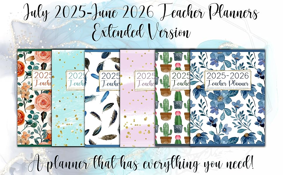 Teacher Planners July June 2025-2026