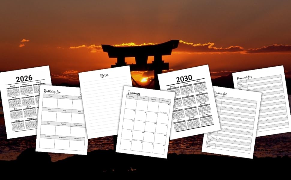 Monthly Planner 2025-2030 6 Year Six Year 2025-2030 Monthly Planner 5 year calendars