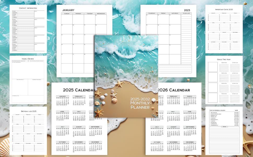 2025-2032 monthly planner