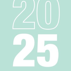 2025: Diary A5 Week to View on 2 Pages Weekly Journal Agenda WO2P Planner Full Year Jan to Dec 25 Horizontal Layout | Notes, Calendars, Moon Phases | Simple Mint Green Cover