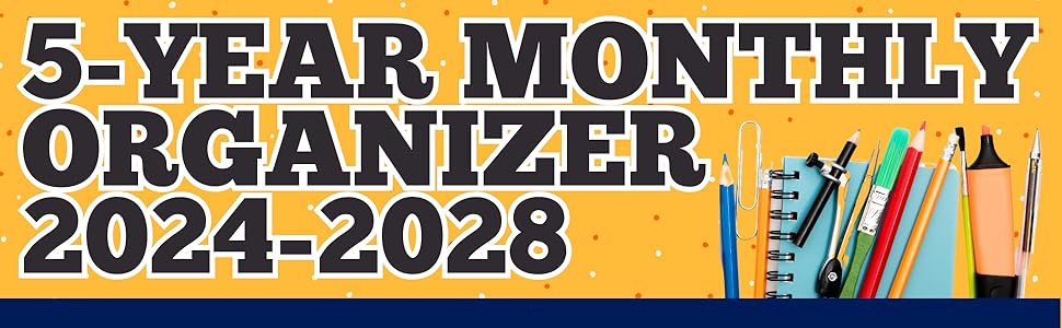 5-Year Monthly Organizer 2024-2028