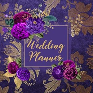 Wedding Planner: Vintage Purple Wedding Planning Organizer with detailed worksheets, budget planner, guest lists, seating charts, checklists and more.