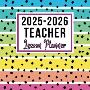 Teacher Lesson Planner 2025-2026: Large Lesson Plan and Record Book for Teachers | Monthly & Weekly Class Organizer | Academic Year Calendar (August 2025 - July 2026) for Classroom Organization