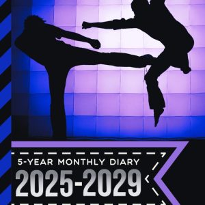 5-Year Monthly Diary 2025-2029: Hardcover / 8.5x11 Daily Dated Notebook / Goal Planning Journal With To Do Lists / Personal Event Organizer Gift / Martial Art Fighters - Sports Art Theme Cover