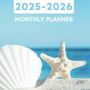 2025-2026 Monthly Planner: Two Year Agenda Calendar from January 2025 to December 2026 Beautiful Seashell Cover with Ample Space for Plans, Notes, To-Do Lists, Goals 8.5 x 11 inches Great Gift!