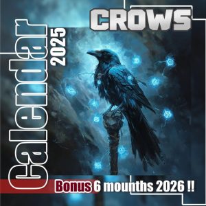 Calendar 2025-2026: 18 Months of The Animal from Jan 2025 to Jun 2026|Crows|Great Gift For Organizing & Planning, US Holidays|Kalender Calendario Calendrier
