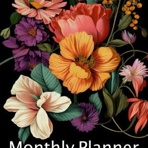 2024-2025 Monthly Planner: Large Floral Two 2 Year Agenda Organizer Diary - 24 Months Calendar