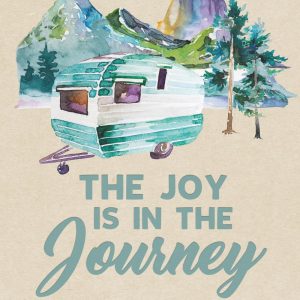 Camping Journal & RV Travel Logbook, Blue Vintage Camper Journey (Caravanning Campsite Log Books)