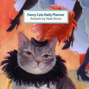 Fancy Cats Pocket Planner: 6 x 9 Undated Daily Organizer with Cat Art