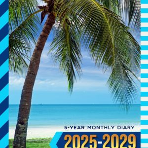 5-Year Monthly Diary 2025-2029: Hardcover / 8.5x11 Daily Dated Notebook / Goal Planning Journal With To Do Lists / Personal Event Organizer Gift / ... Ocean Summer Vacation Travel Art Theme Cover