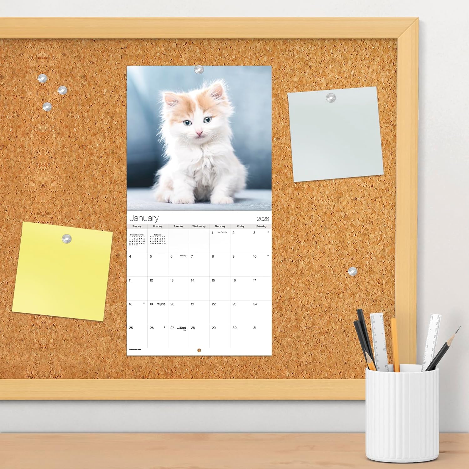 2026 Cuddly Kittens Mini Wall Calendar - Image 5