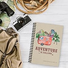 camping journal and rv travel log campsite caravan logbook