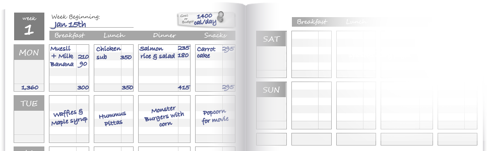 Meal planner inside example