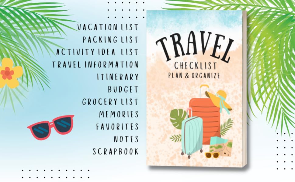 trip travel passport checklist packing itinerary travel guide organizer budget book log book gift  