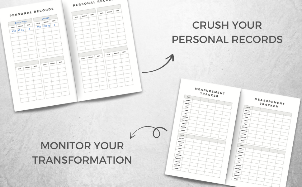 Workout Journal Interior