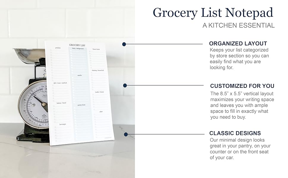 grocery list notepad, to do notepad, grocerys, shopping