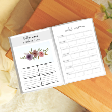weekly meal planner weekly calendar 2025 planner, dusty floral, planner