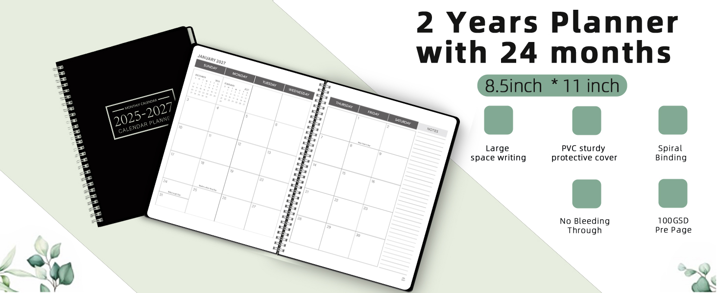 monthly planner 2025-2027