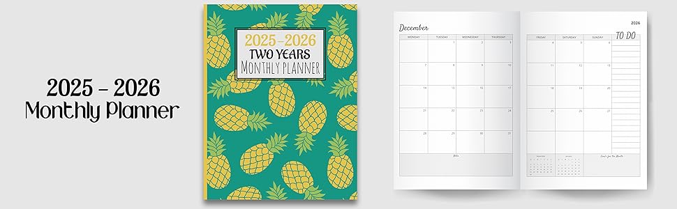 Monthly planner with Pineapple 