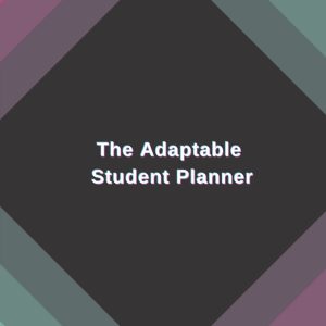 The Adaptable Student Planner: Academic Planner for Middle and High School Students (Glitch- Black/Teal/Pink-Matte)