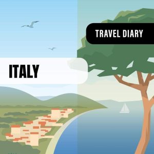 Italy Travel Diary: Guided Journal Log Book To Write Fill In - 52 Famous Traveling Quotes, Daily Agenda Time Table Planner - Travelers Vacation Journaling Notebook 6x9 Inch - Lightweight Soft Cover