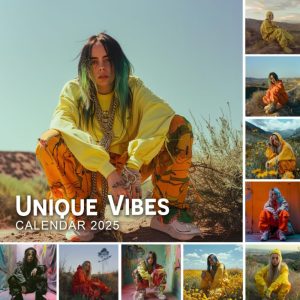 Unique Vibes Calendar 2025: Looking ahead to 2025, Bonus last 3 months 2024, Featuring over 15+ designs for Unique Vibes. Perfect for gift on ... birthdays | Kalender Calendario Calendrier