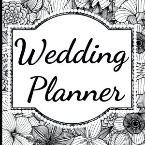 Simplistic Black and White Floral Softcover Wedding Planner for Bride - Planning Book and Organizer, Bridal Notebook with Budgeting, Appointments, & Vendor Tracking